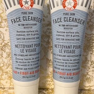 First Aid Beauty Pure Skin Face Cleanser - Bundle of 2 (1 oz each)
